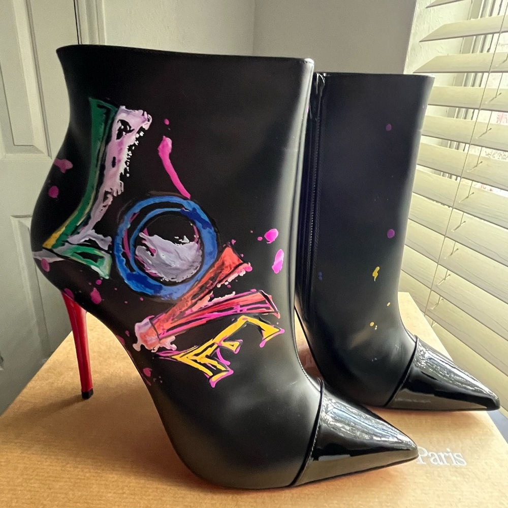 Christian Louboutin Boot In Love 100 Calf Love/Pat